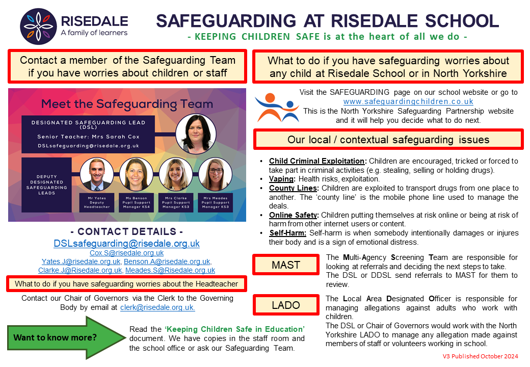 Safeguarding at Risedale School